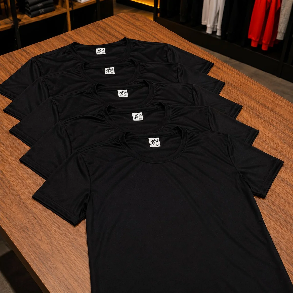 Kit 5 Camisetas Básicas Masculina Dry Fit
