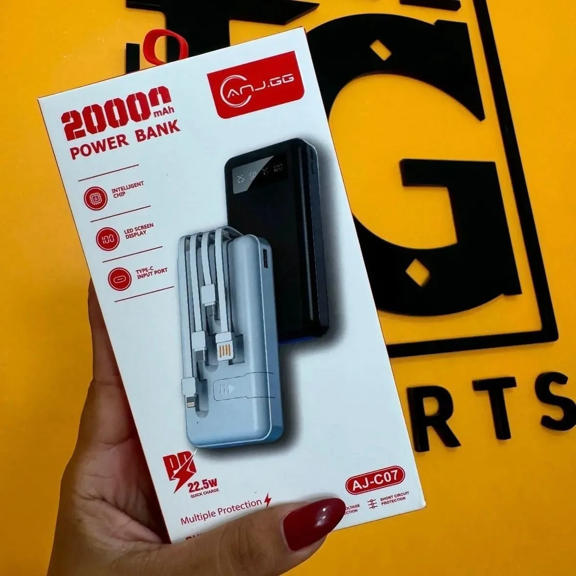 Power Bank 20000mah Carregador Portátil Turbo 22.5w Display Digital