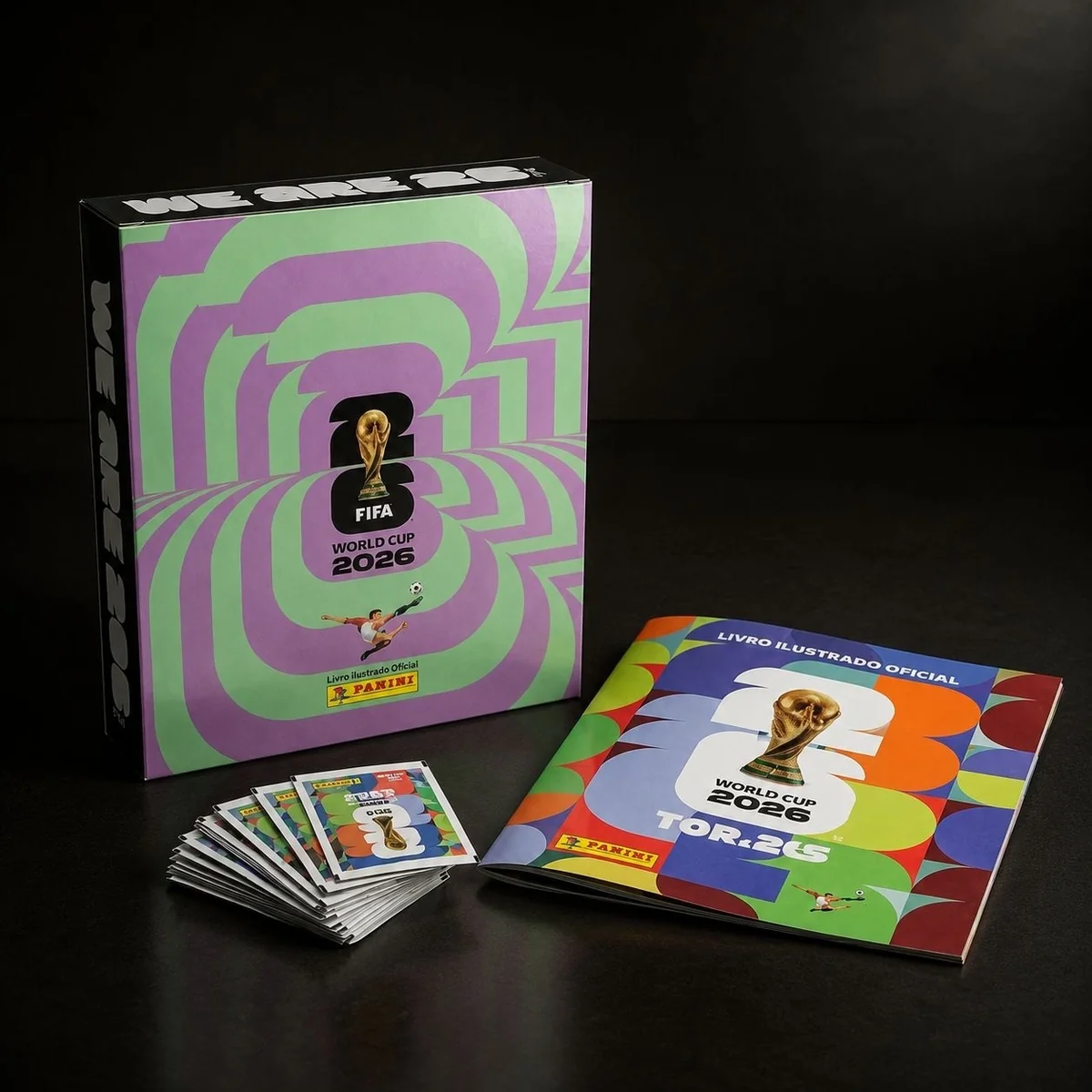 Box Fliptop C/ 1 Álbum Brochura + 30 Envelopes de Figurinhas FIFA WORLD CUP 2026™️