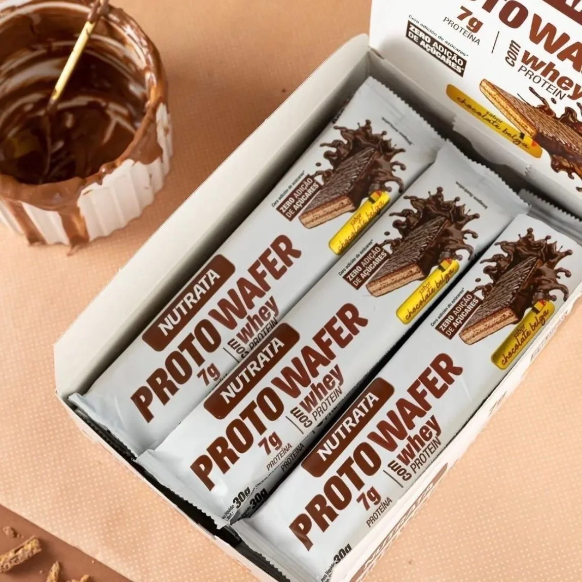 Proto Wafer 30g Display 12 Unidades Sabor Chocolate Belga Nutrata