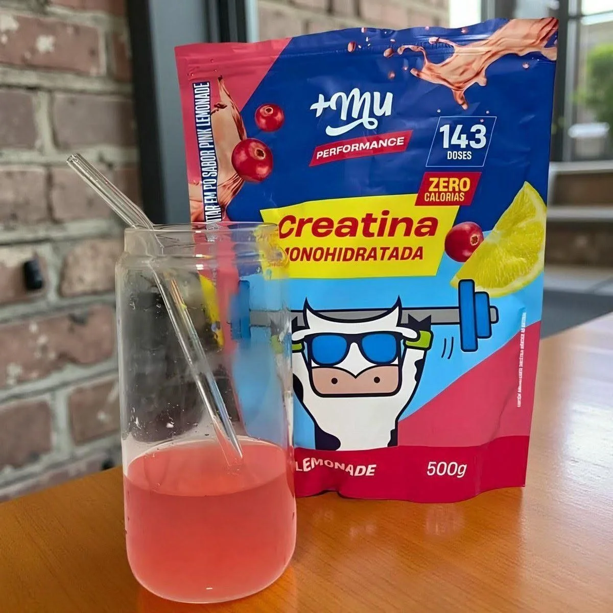 Creatina Monohidratada 100% Pura 500g +mu Pink Lemonade Limonada Rosa