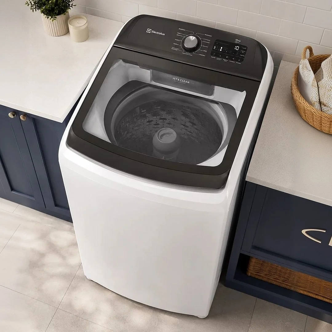 Máquina de Lavar 15kg Electrolux Premium Care com Cesto Inox, Jet&Clean e Time Control LEC15 220V