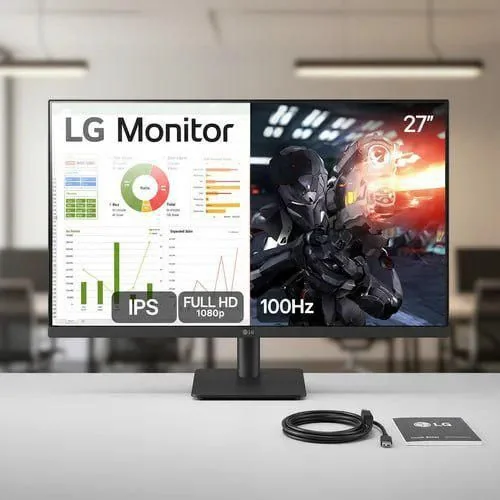 Monitor Pc Gamer LG 27 Ips, Full Hd, 100hz, Hdmi - 27ms500-b Preto 127/220v