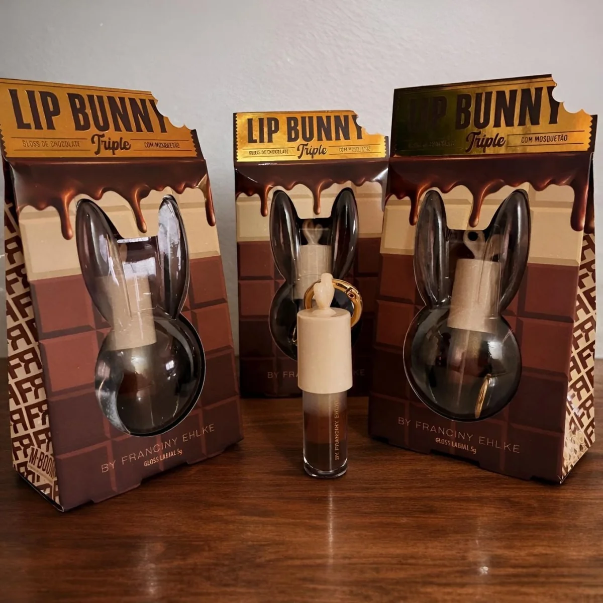 Gloss Lip Bunny Triple Fran By Franciny Marrom