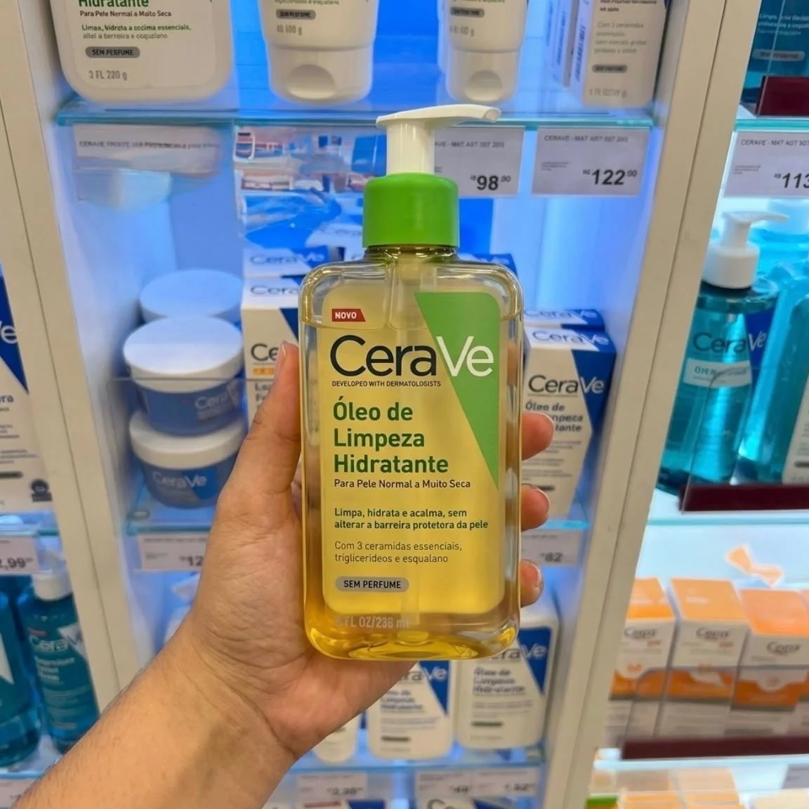 Óleo De Limpeza Facial Hidratante Cerave 236ml