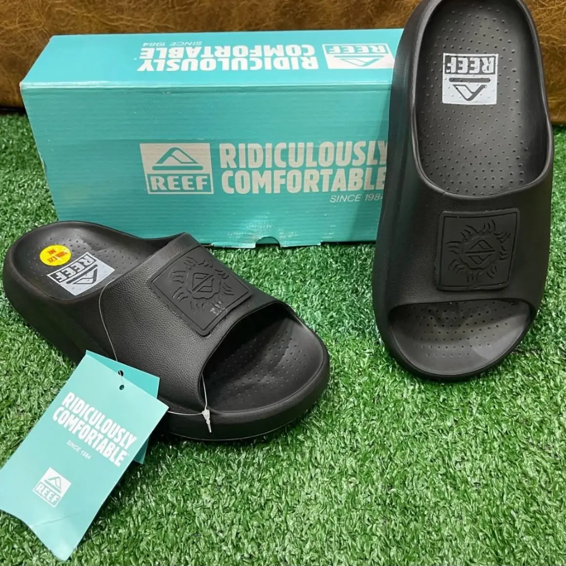 Chinelo Reef Slide Rybrcan Preto