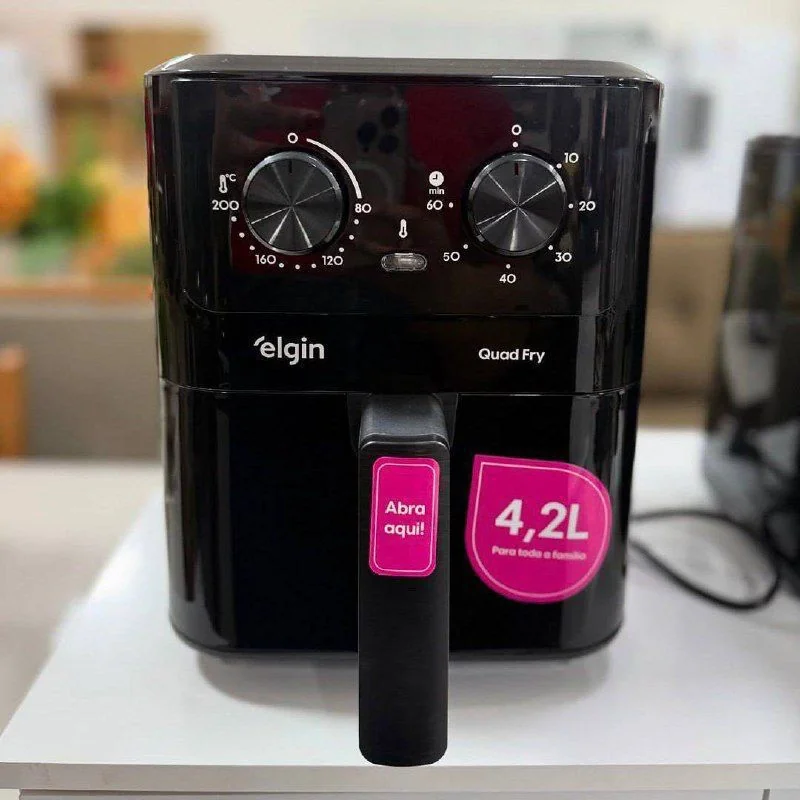 Air Fryer Quad Fry 4,2L 1400w Preto Elgin 127v