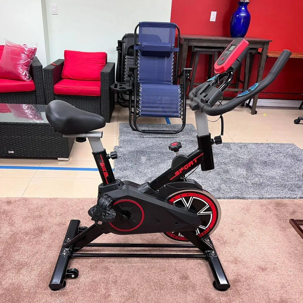 Bicicleta Ergométrica Bike Academia Spinning X11 Cor Preto E Vermelho Preto/vermelho