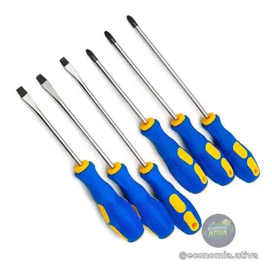 Conjunto de Chaves Manuais 6 Peças Ideal para Uso Doméstico e Profissional - Eletro Lika
