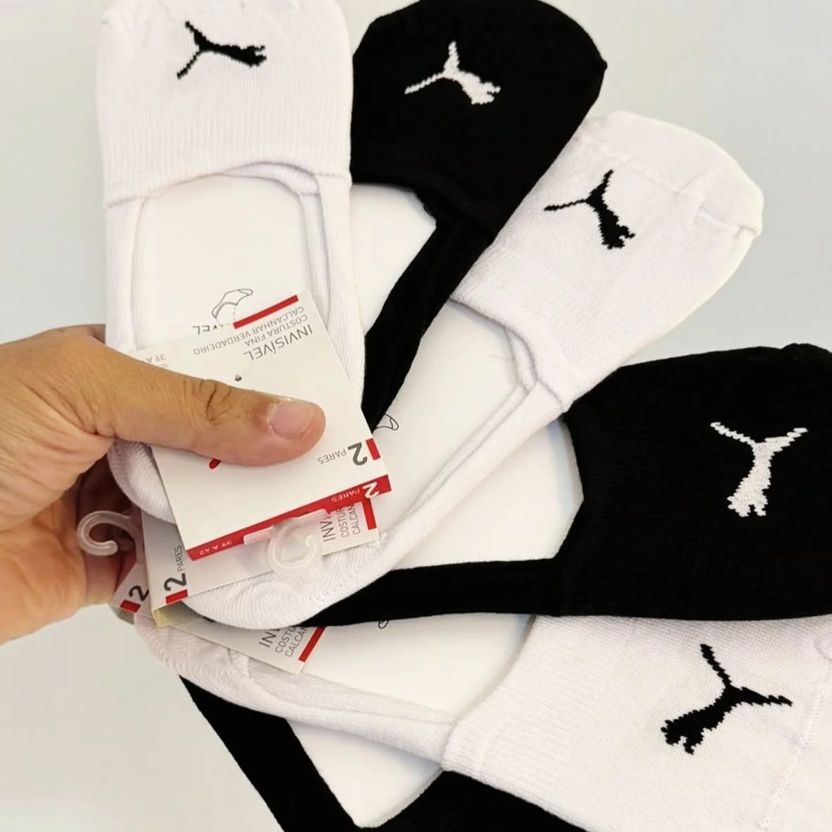 Kit 6 Pares Meias Puma Invisível Cano Baixo