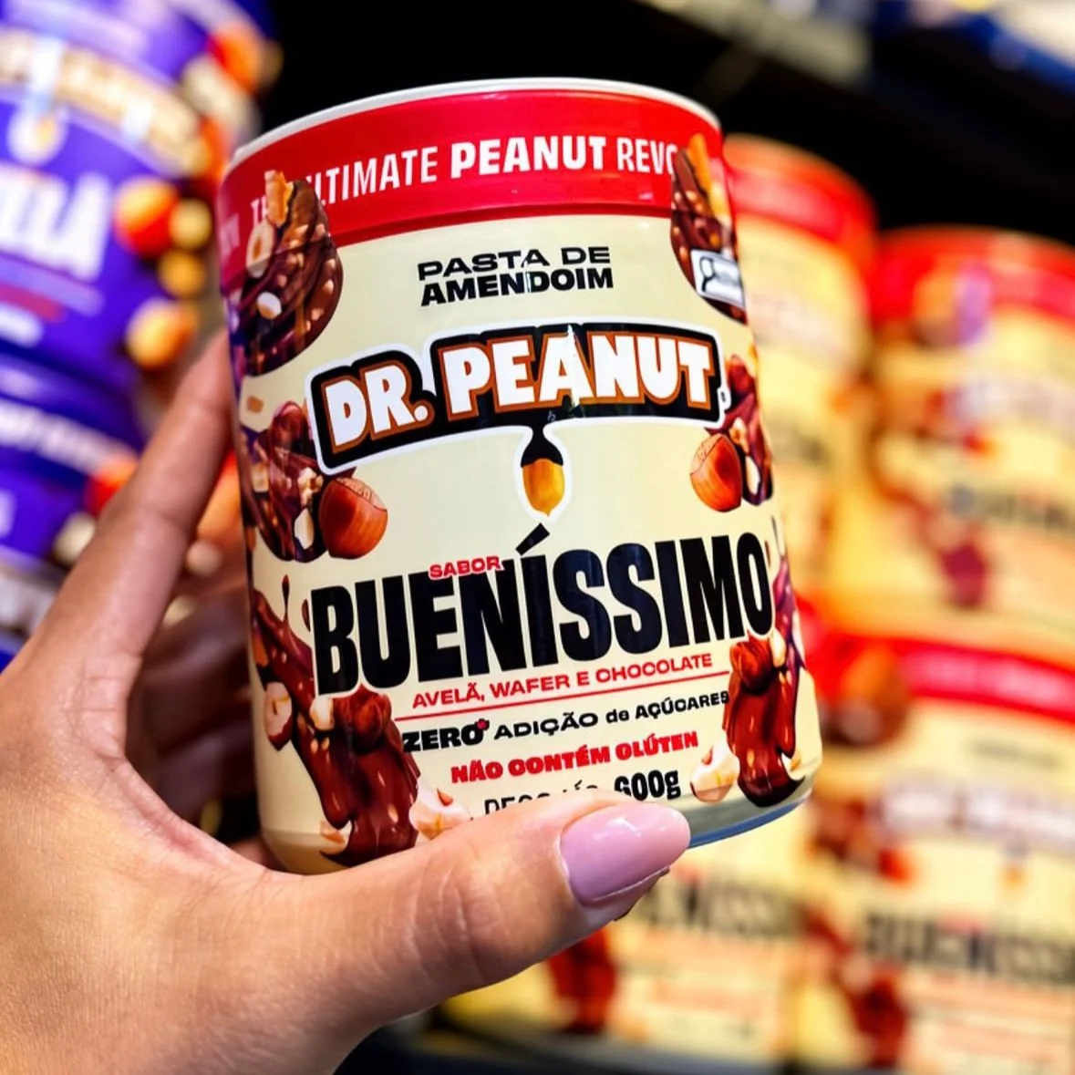 Pasta De Amendoim Com Whey Protein Bueníssimo 600g Dr. Peanut