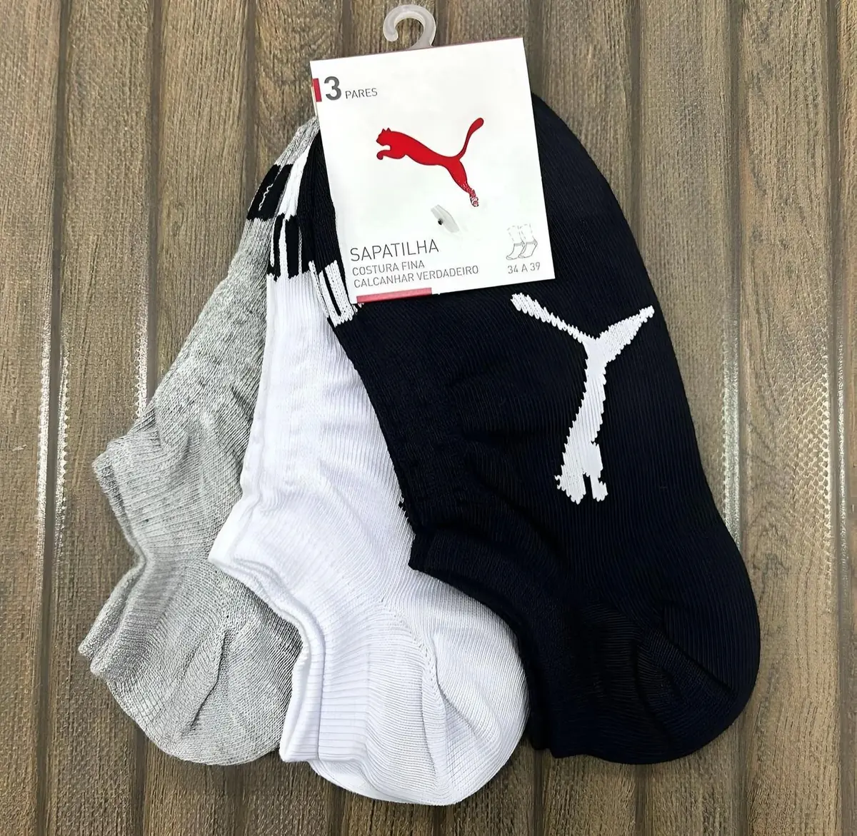 Kit 9 Pares Meias Puma Sapatilha Soquete