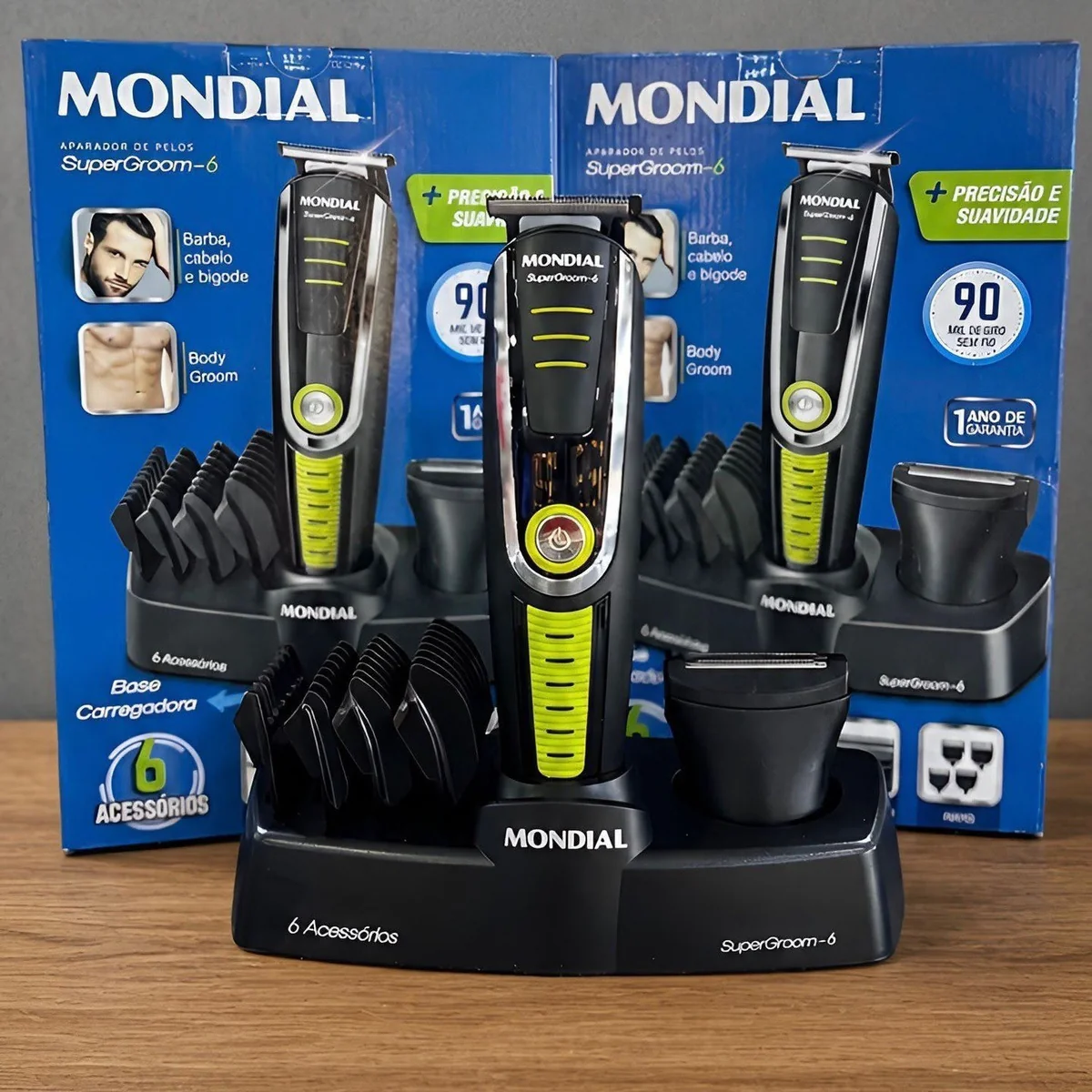 Aparador de Pelos Super Groom 06 Mondial 6W BG-04