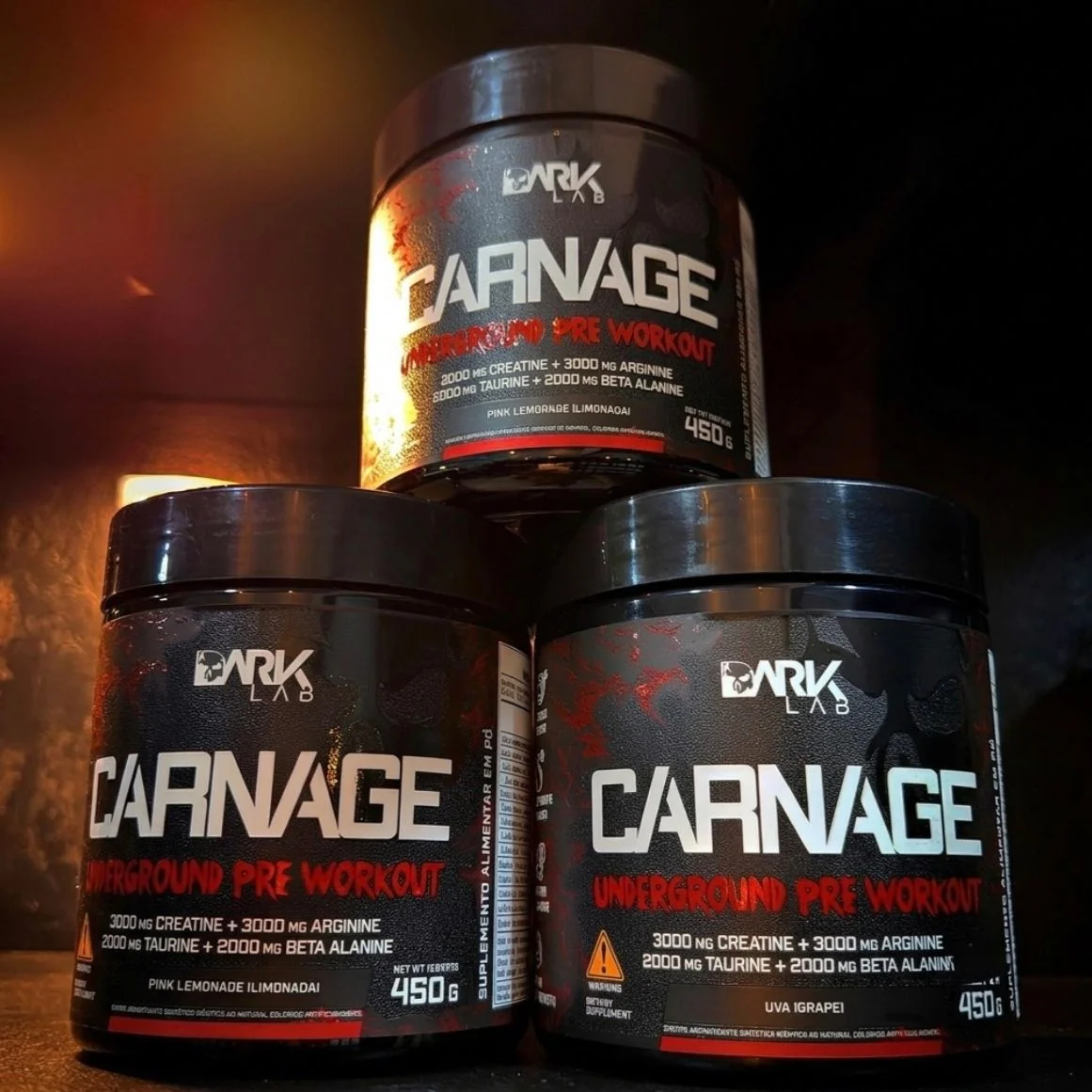 Pre Treino Carnage 450g Com Creatina