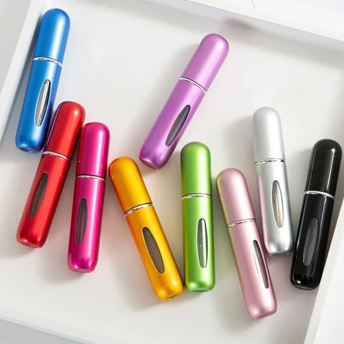 5 Mini Spray Frasco Recarregável Porta Perfume 5ml