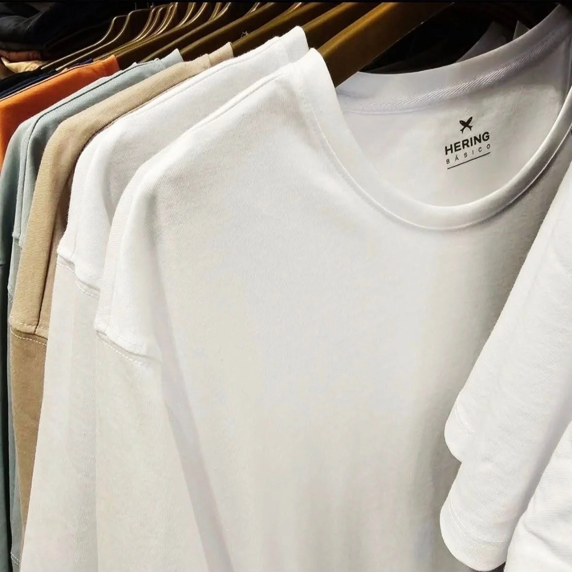 Kit 5 Camiseta Hering Slim Masculina