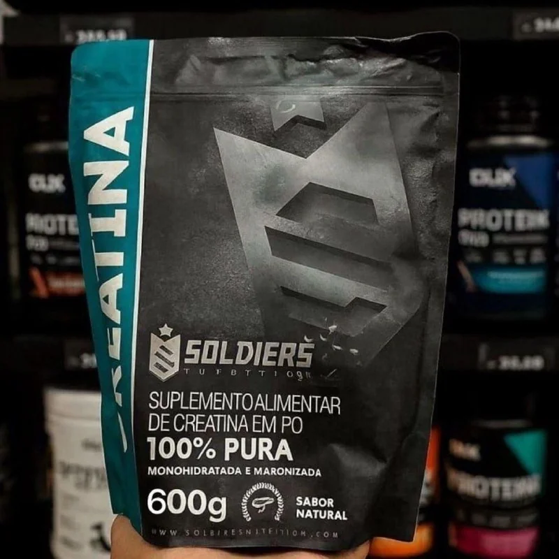 Creatina Monohidratada 100% Pura Refil 600g Soldiers Nutrition