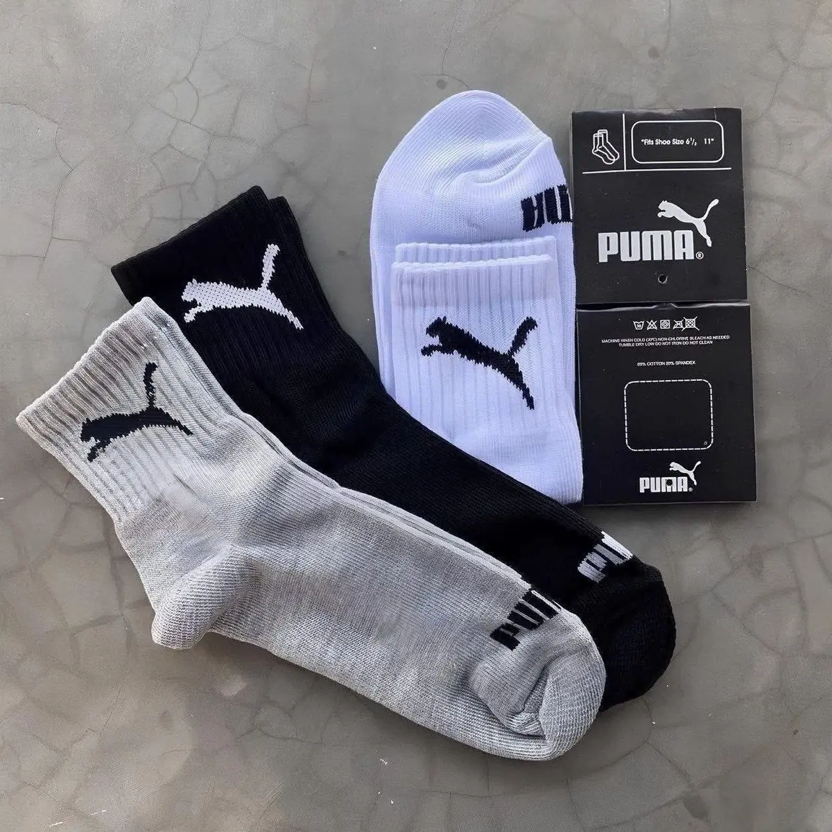 Kit 6 Pares Meias Puma De Cano Médio