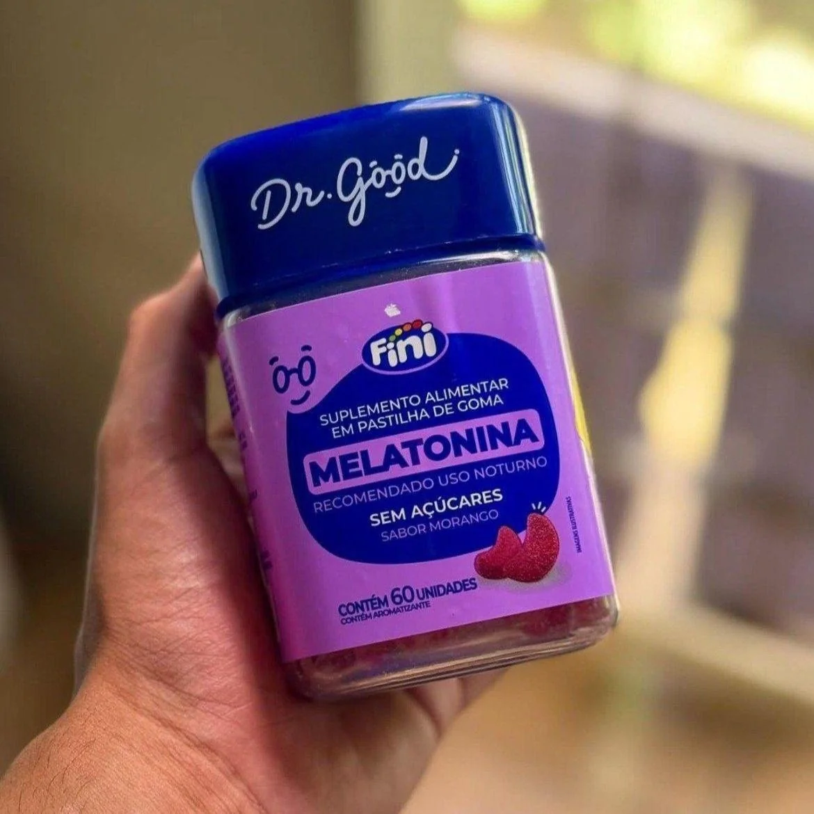 Kit 2 Melatonina em Gomas Dr Good E Fini Auxílio Para Dormir Morango