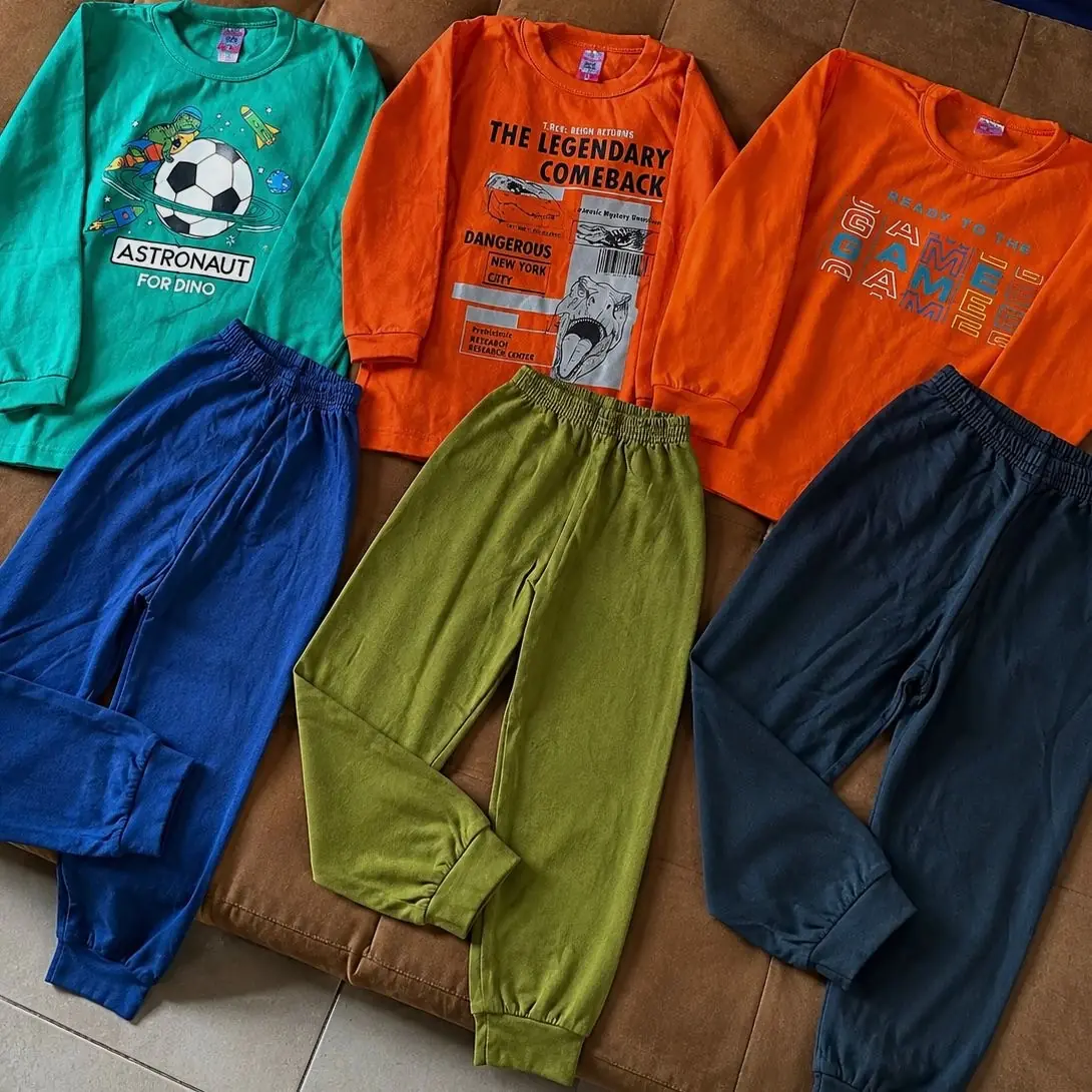 Kit 6 Peças Moletom Infantil Inverno (3 conjuntos)