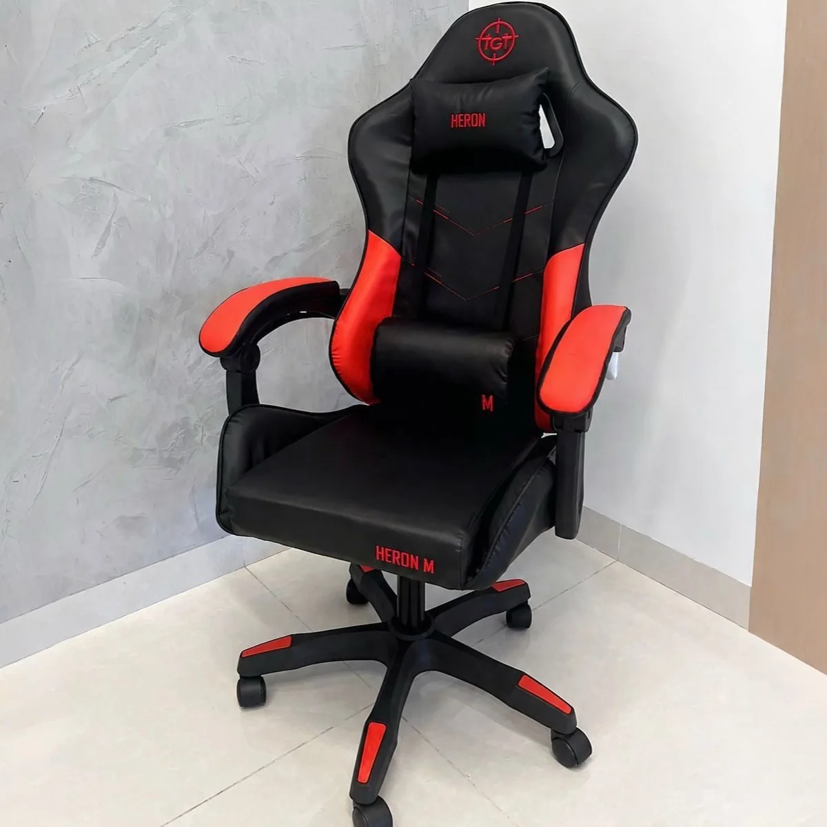 Cadeira Gamer TGT Heron TC2, Preto e Vermelho, TGT-HRTC-BR03