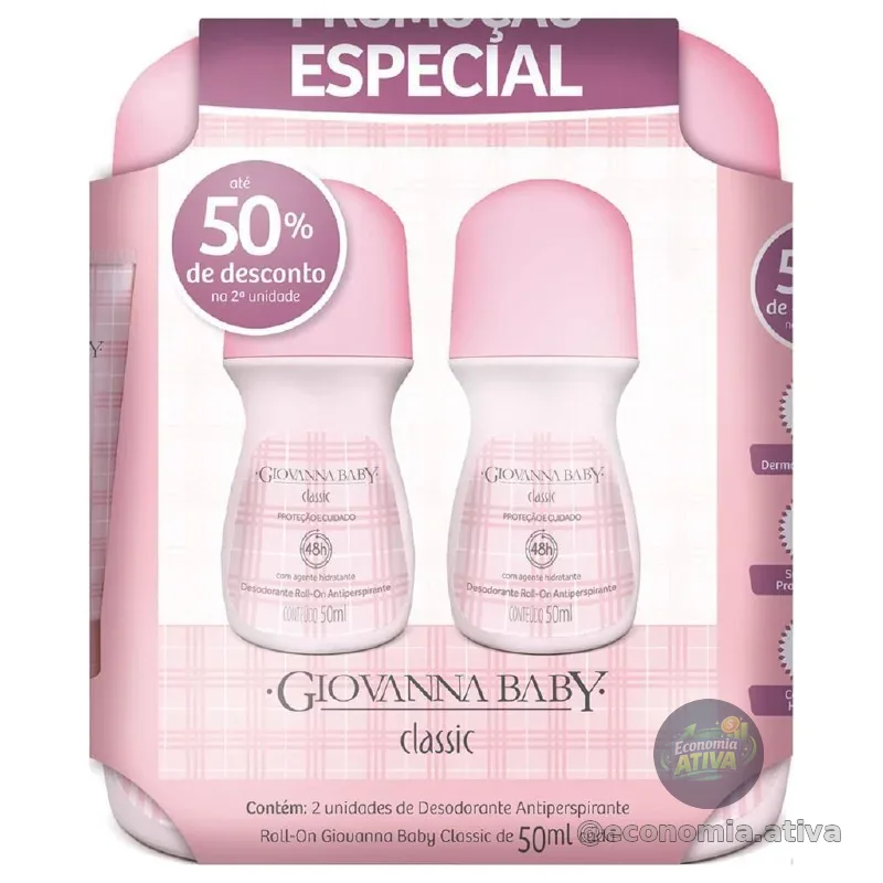 Giovanna Baby - Kit Giovanna Baby Desodorante Roll On Fem C/2 50Ml Classic