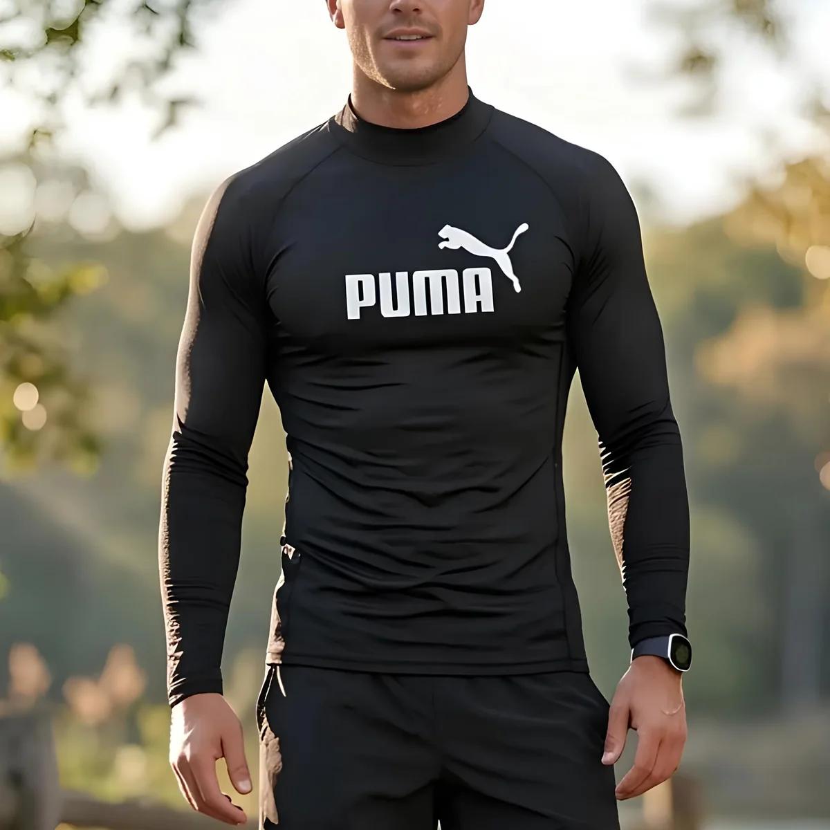 Camiseta Térmica Puma Manga Longa Proteção Uv50+ Masculina