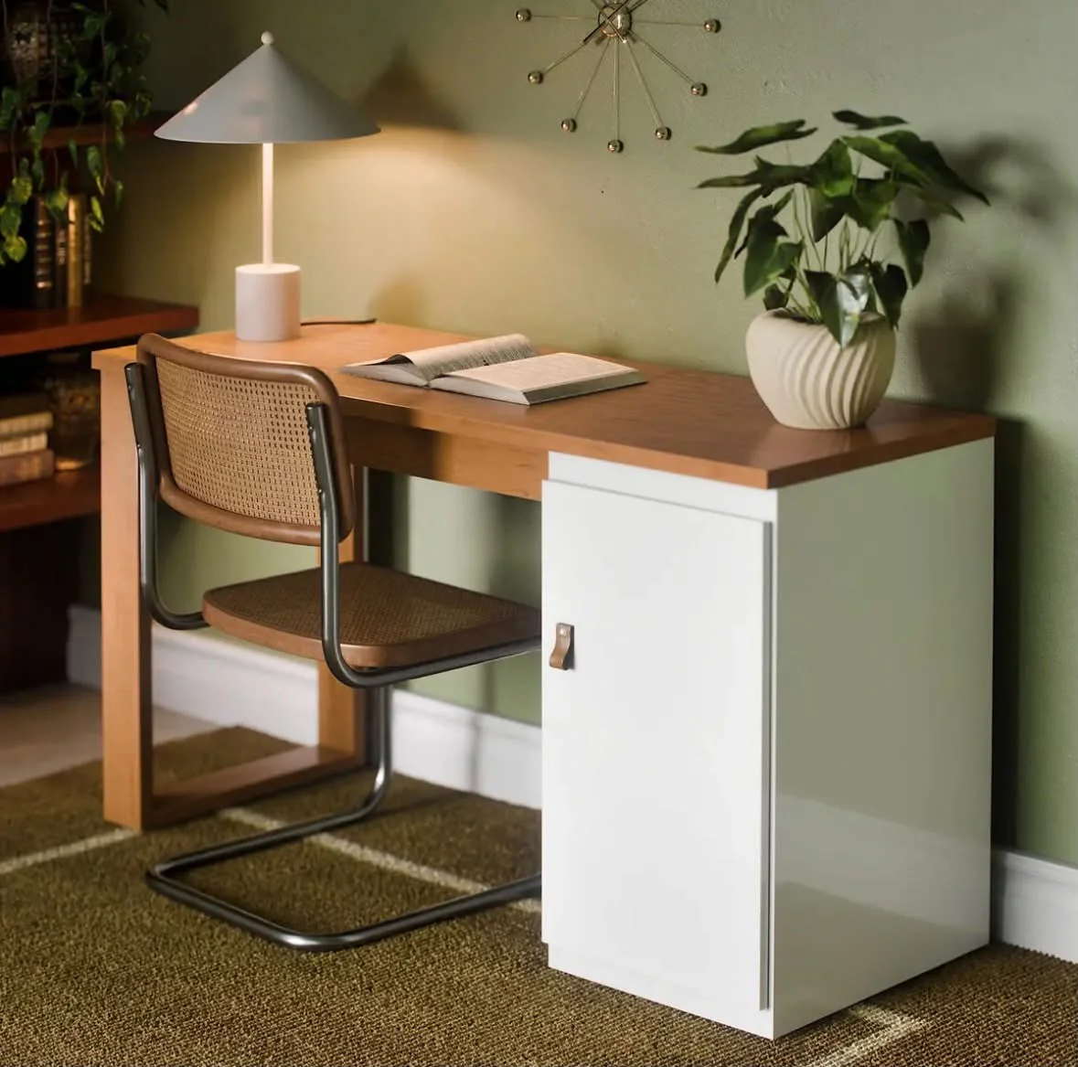 Mesa Escrivaninha Home Office Paris Para Pc Computador Com 1 Porta