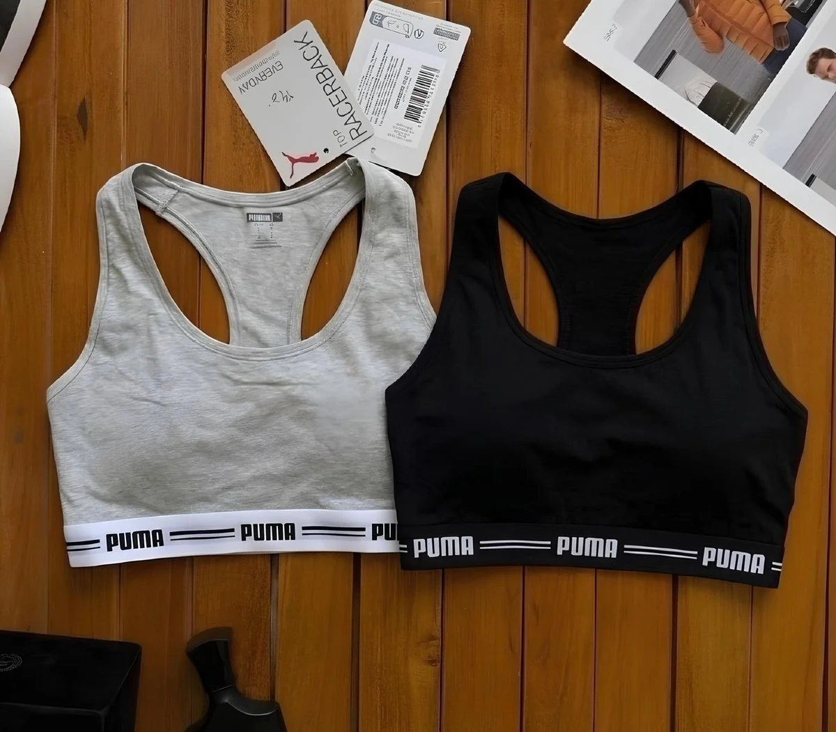 Kit 2 Tops Puma Alta Sustentação Sem Bojo
