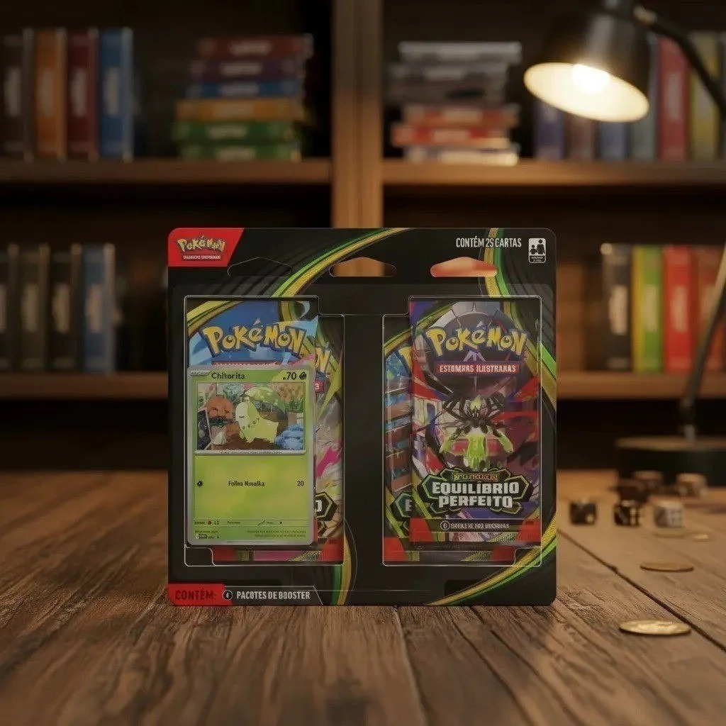 Pokémon Tcg Blister Quádruplo Copag Equilíbrio Perfeito Chikorita