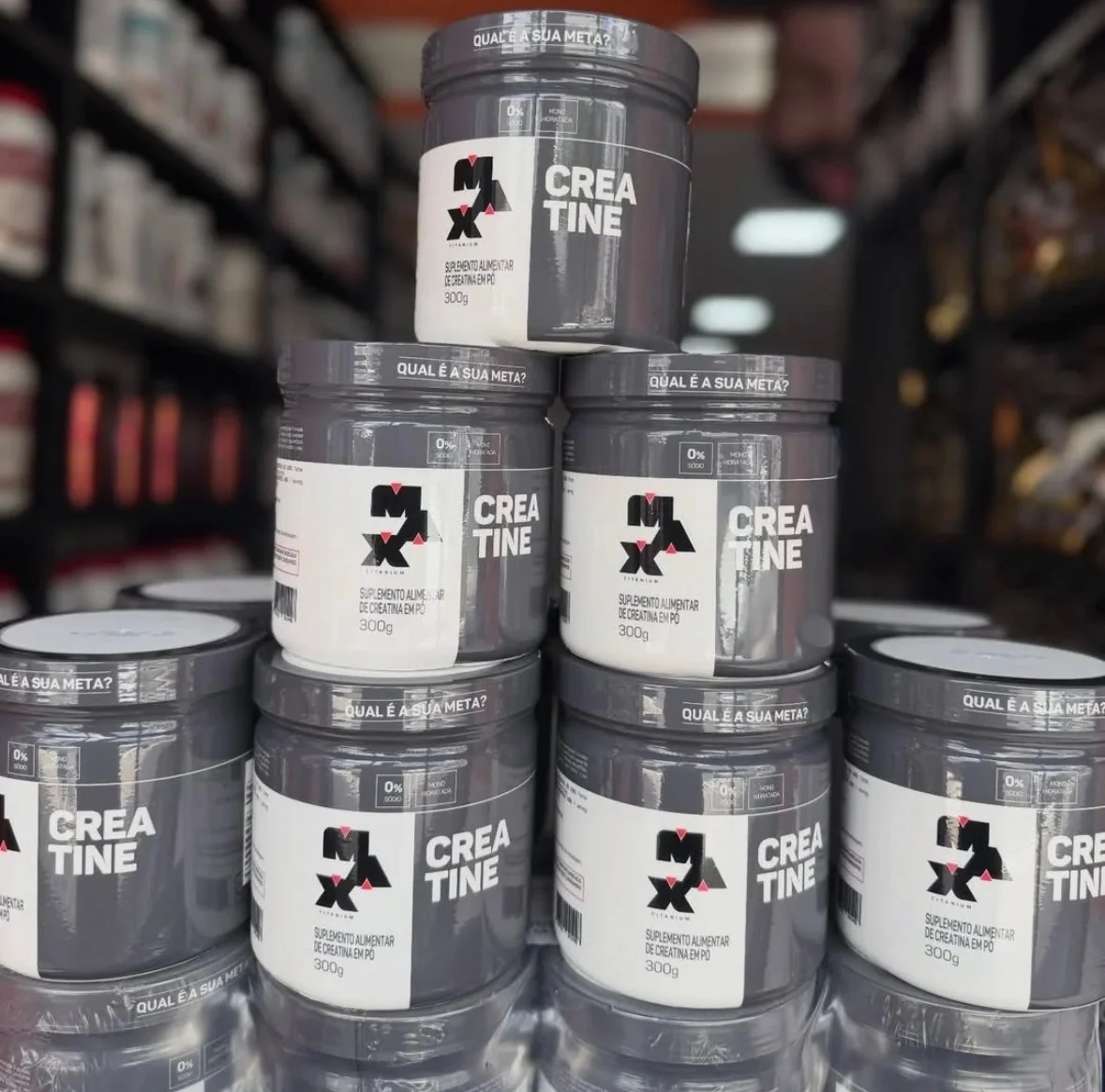 Kit 2x Creatina 300g Monohidratada Max Titanium