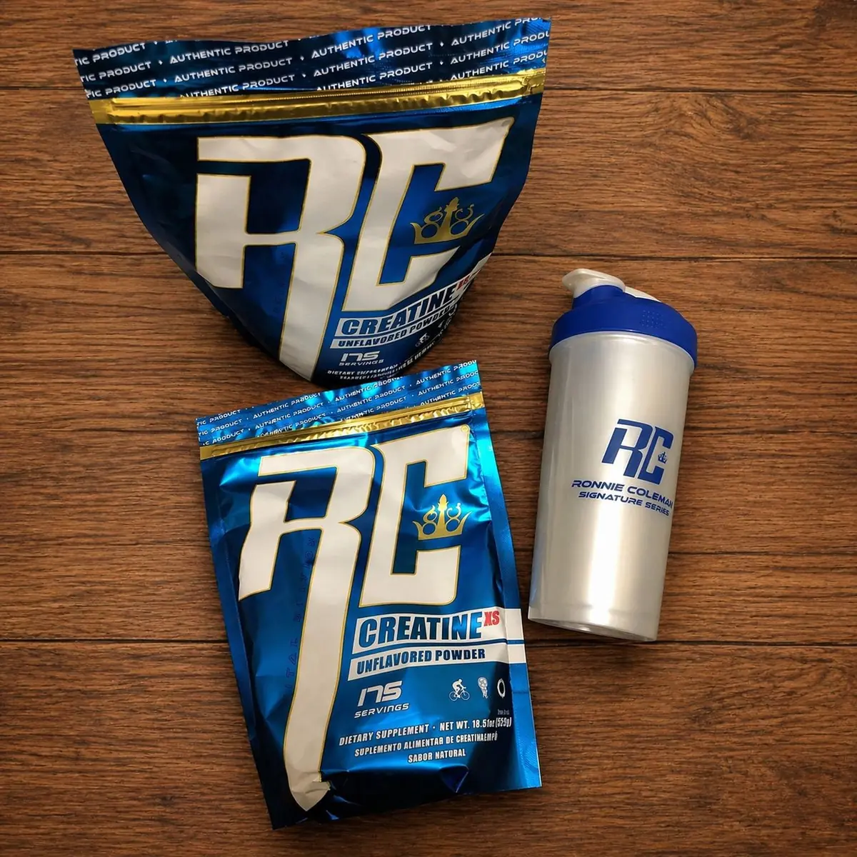 Kit 2 Creatina Refil Ronnie Coleman 100% Pura 525g + Coqueteleira