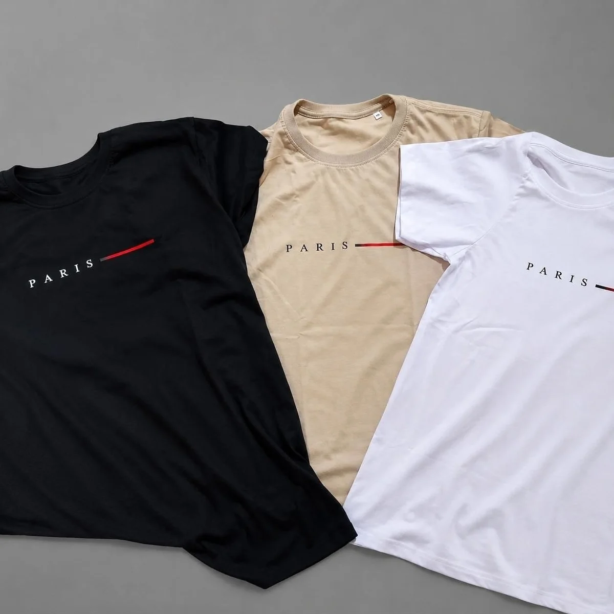 Kit 3 Camisetas Paris Algodão