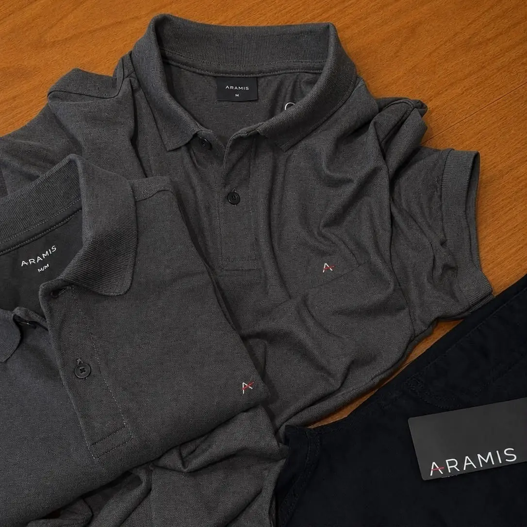 Polo Aramis Masculina Piquet Grafite