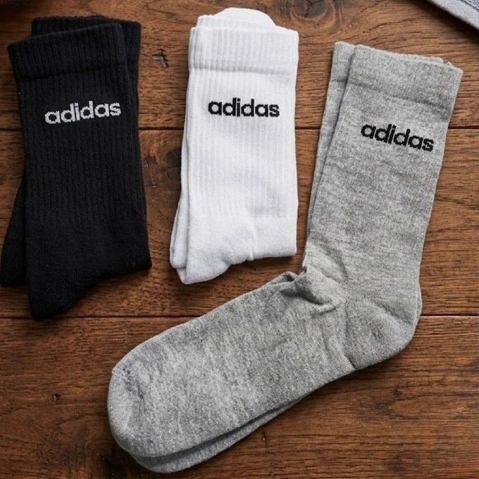 Kit 3 Meia adidas Lin Crew