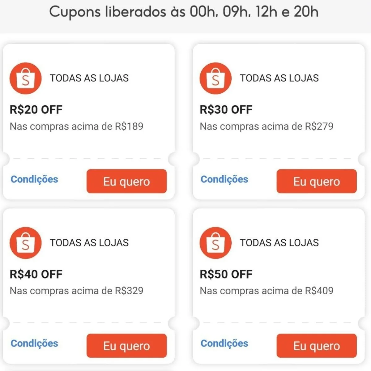 CUPONS SHOPEE RENOVADOS
