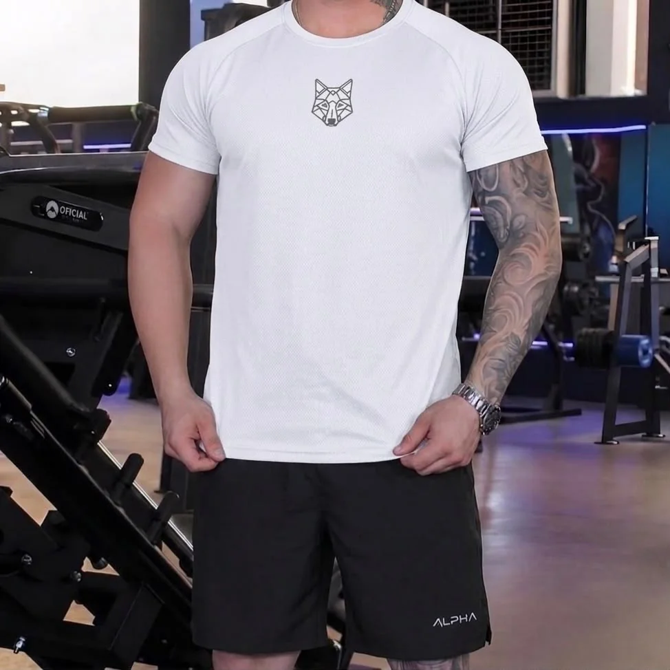 Kit Bermuda+camiseta Lobo Dry Fitness