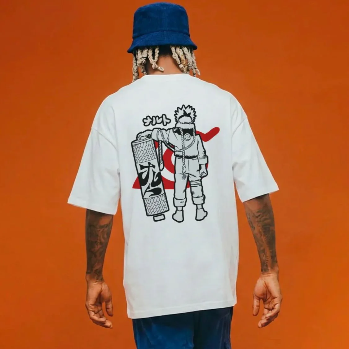 Camiseta Oversized Anime Clássico Naruto Uzumaki (4 cores)