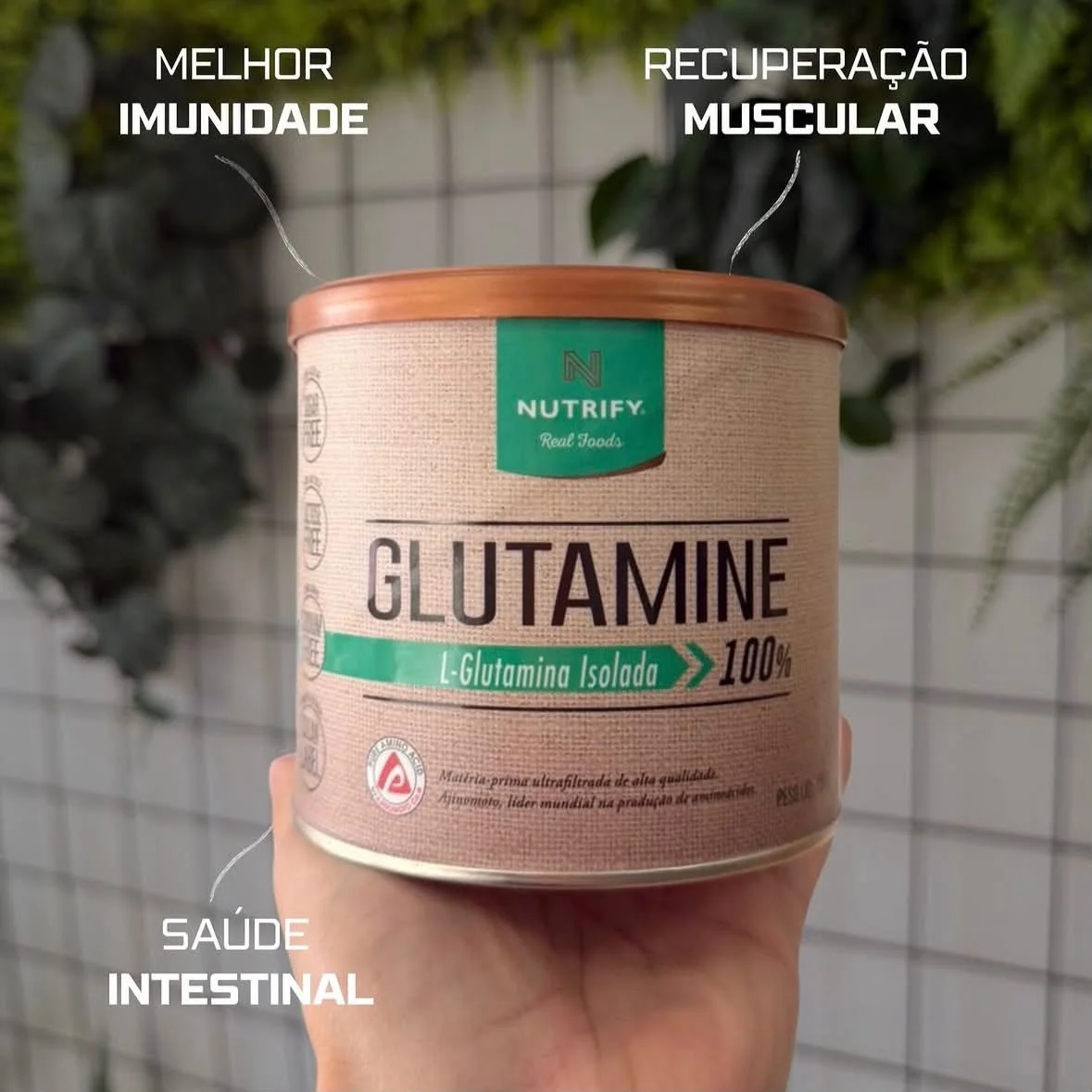 Suplemento Alimentar Glutamine 100% 150g Nutrify