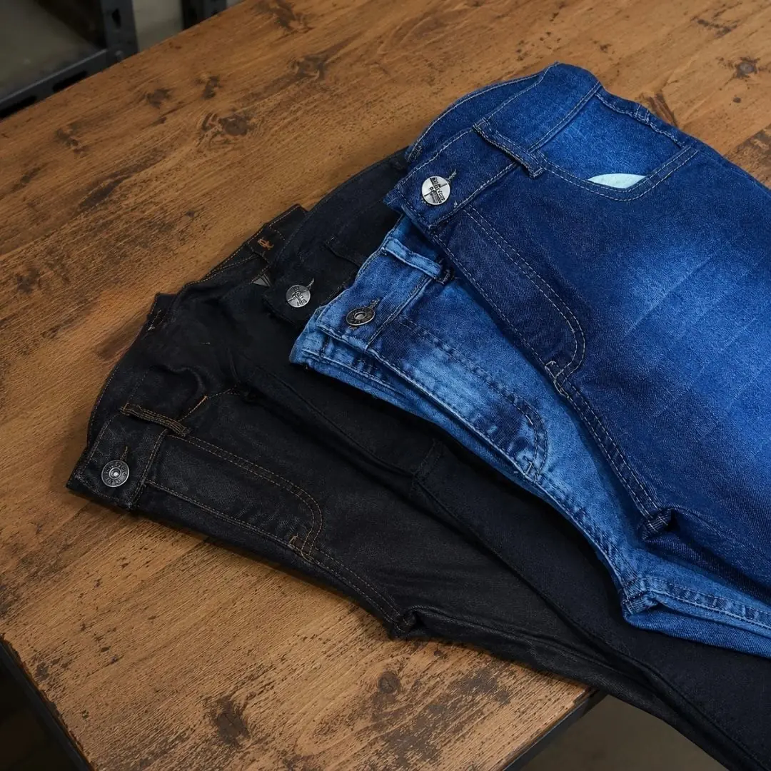 Kit 4 Calças Jeans Masculinas Elastano Lycra Trabalho Estica