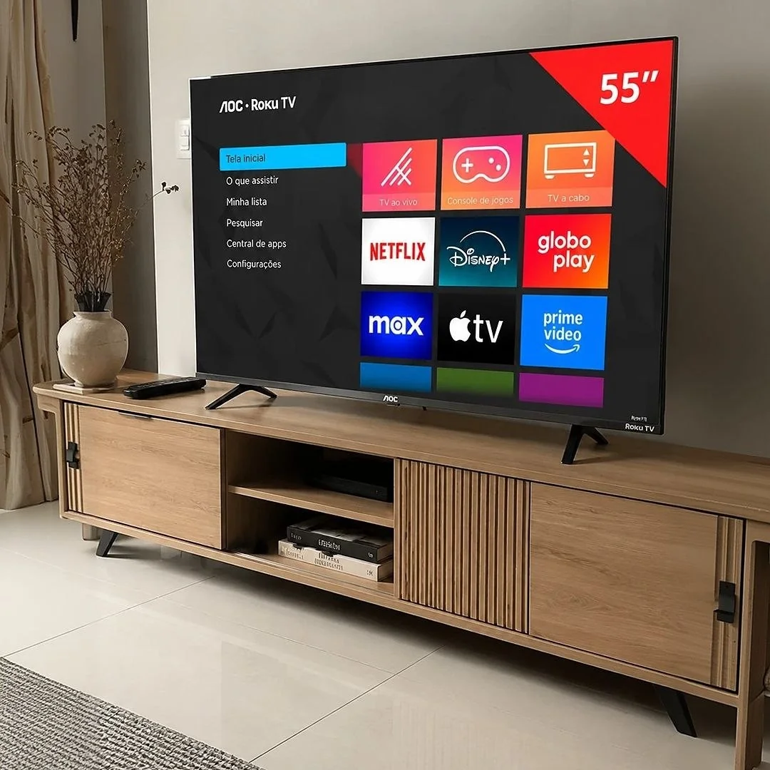 Smart Tv AOC 55" LED ROKU 4K Wi-Fi 55U7045/78G