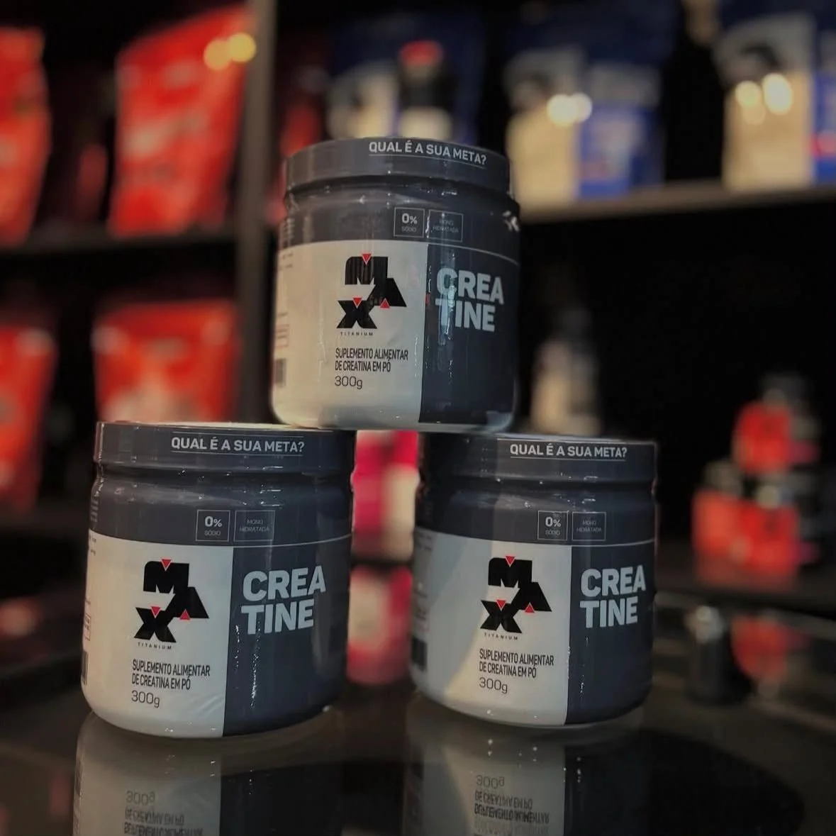 Kit 2x Creatina 300g Monohidratada Max Titanium