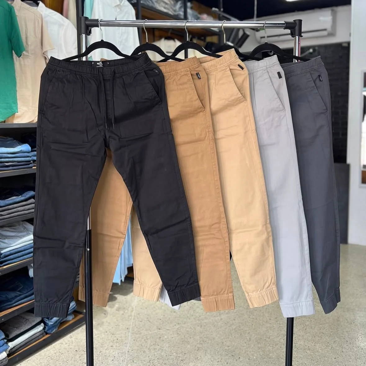 Kit 3 Calças Jogger Masculina Jeans Com Punho Elastico