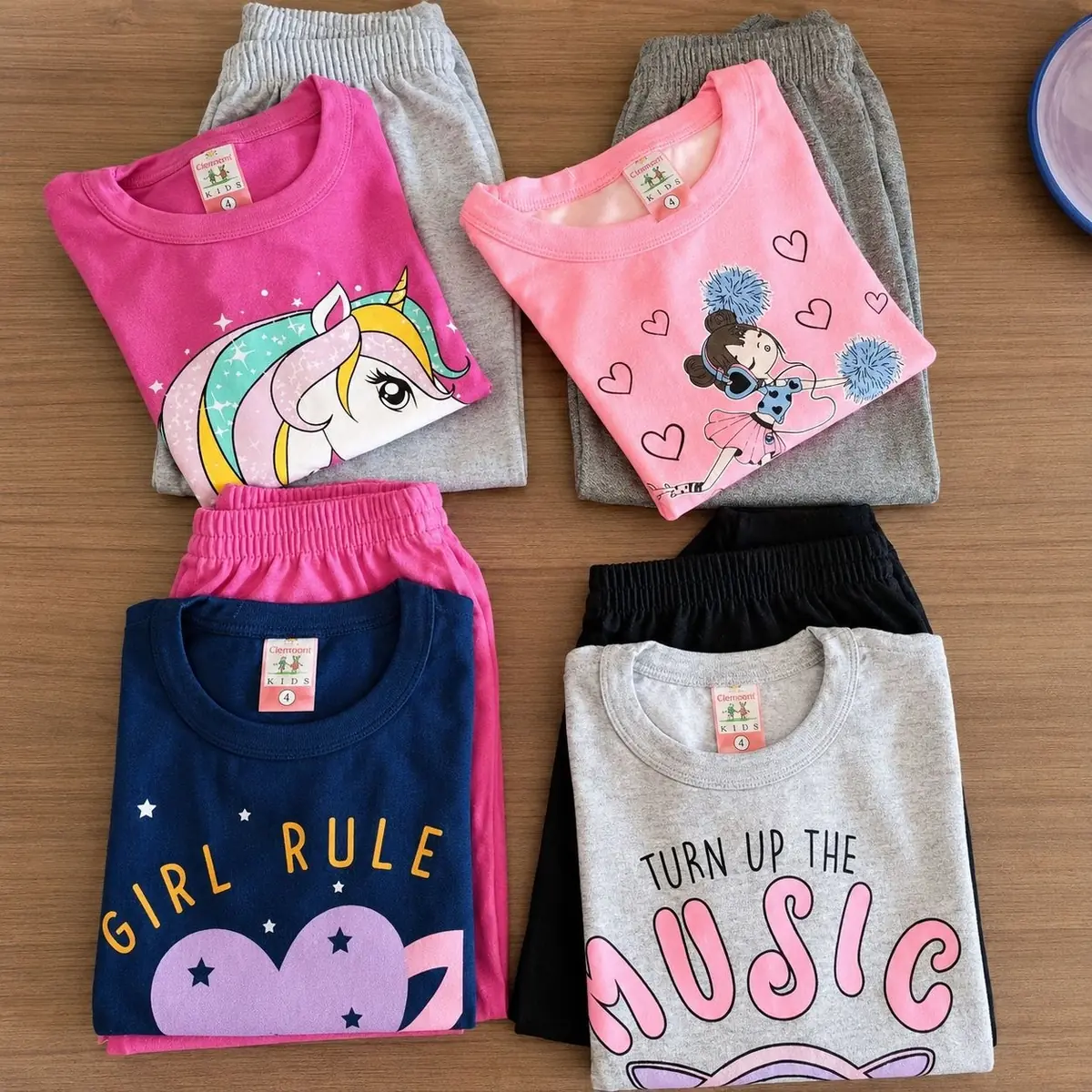 Kit 6 Peças Moletom Menina Infantil