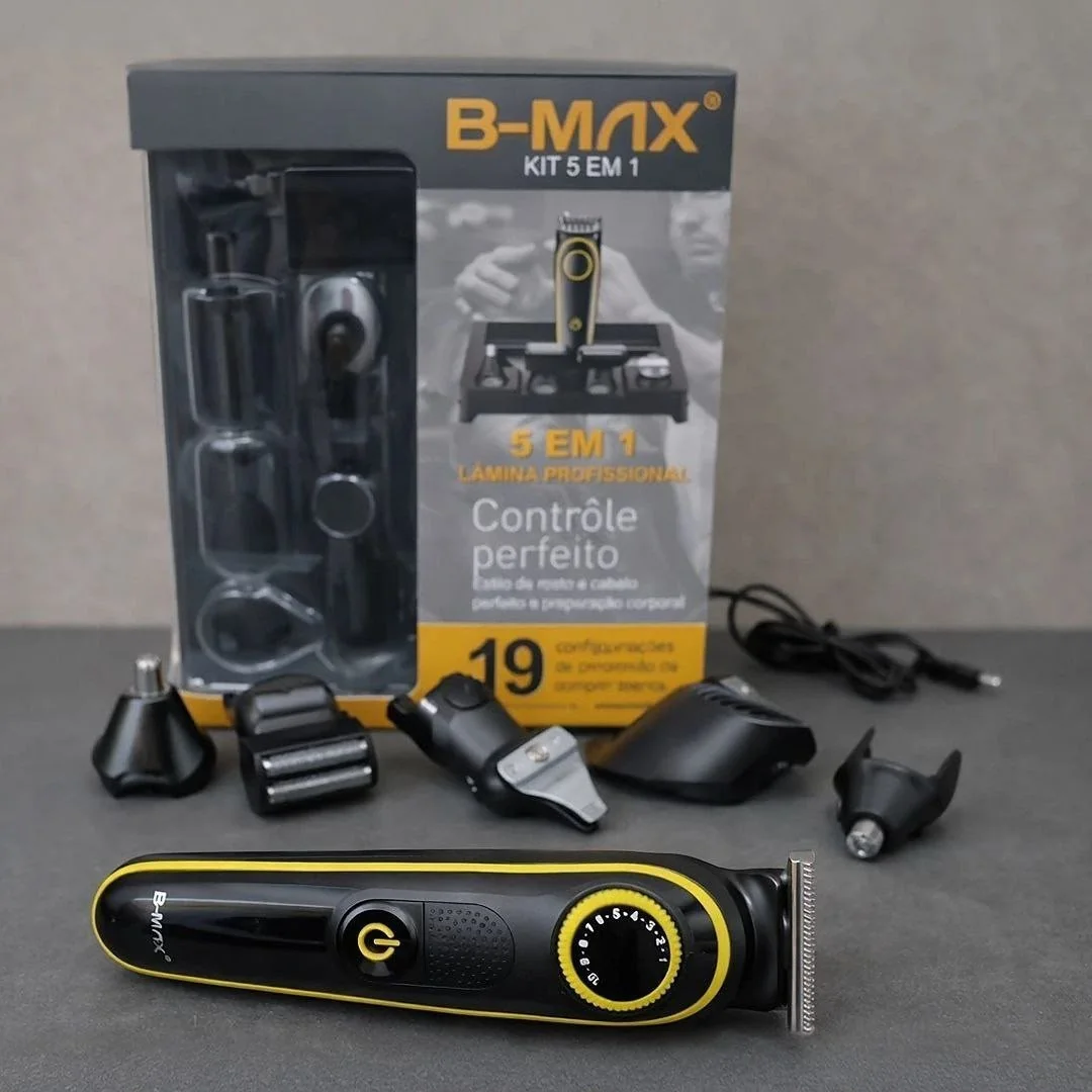 Máquina De Cortar Cabelo Barbeador B-max 5 Em 1