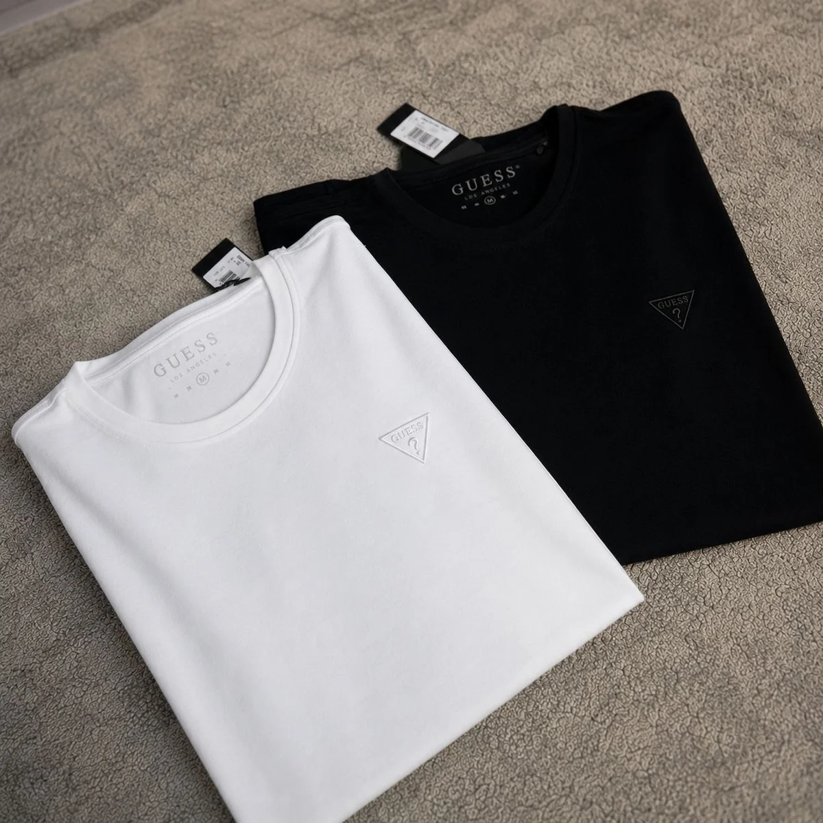 Kit Camisetas Guess Masculina Bordado Peito Preta/branca Preta/branca M/m
