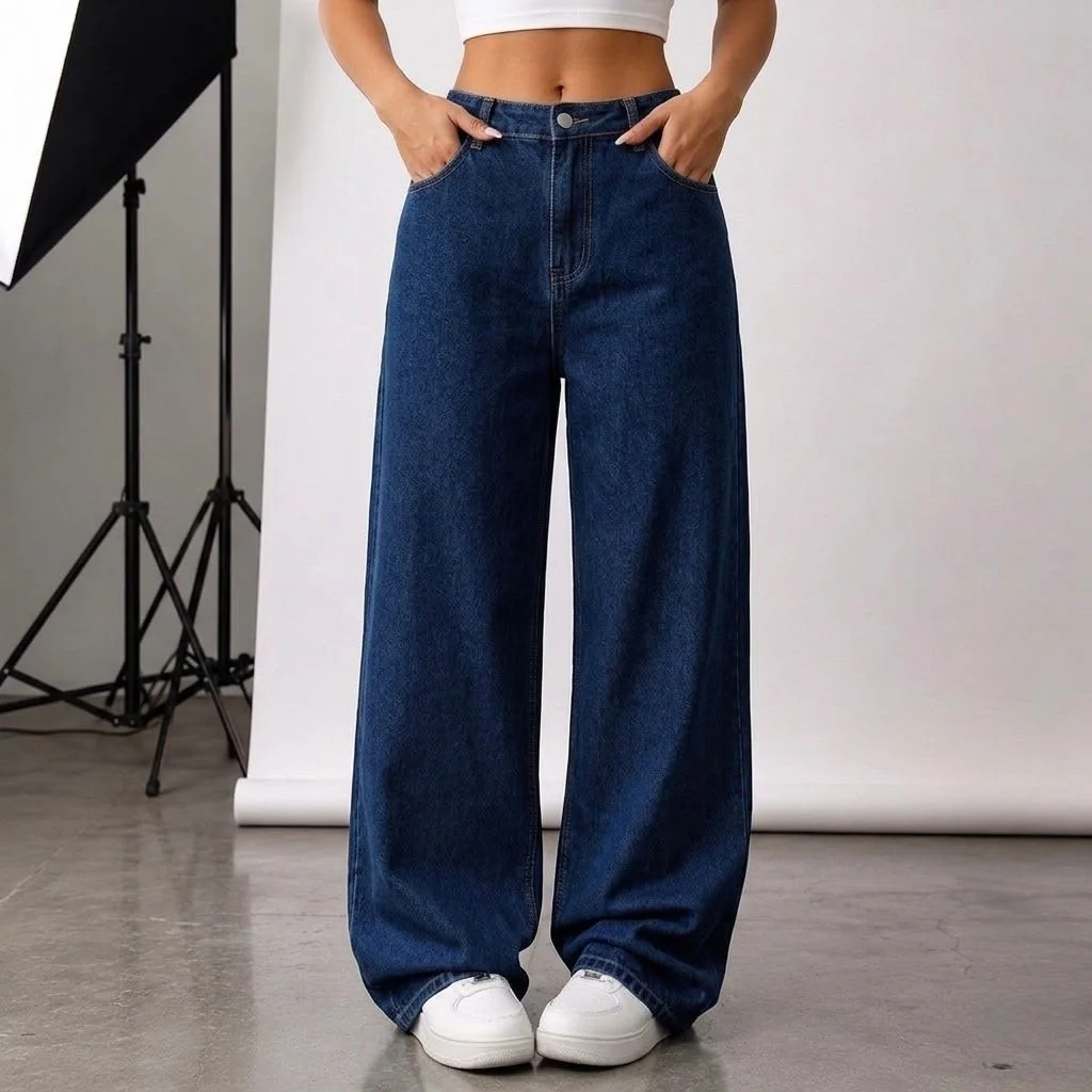 Calça Jeans Wide Leg