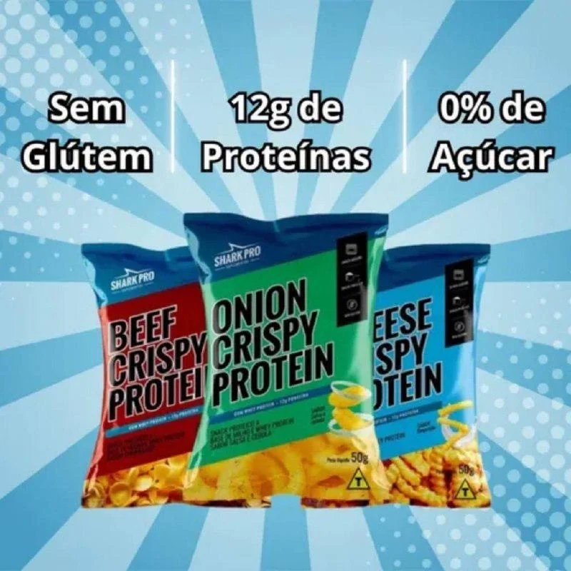 Kit X3 Salgadinho Proteico Pacote De 50g Shark Pro