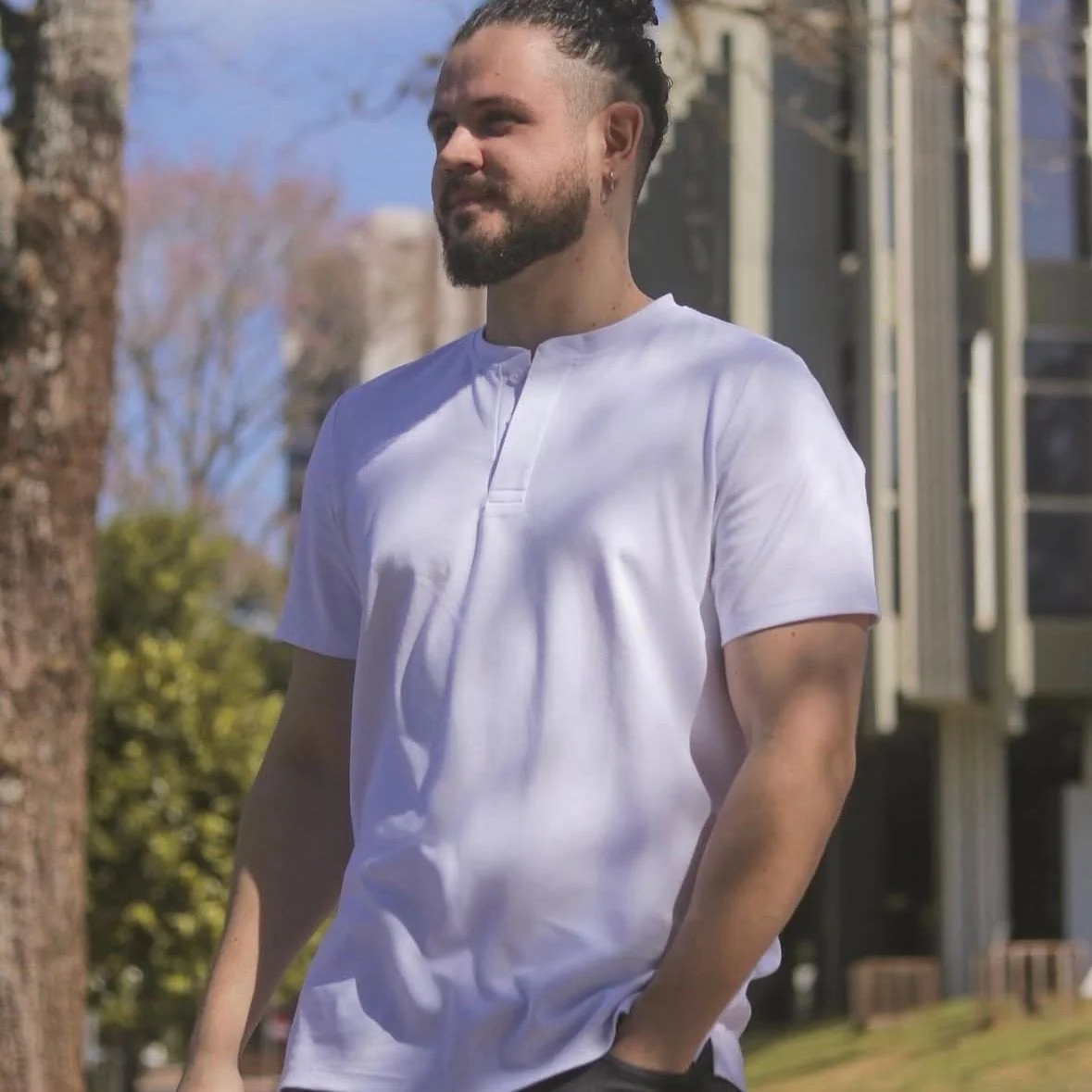 Camiseta Henley Core Masculino