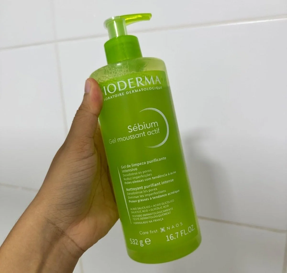 Gel de Limpeza Facial Bioderma Sébium Gel Moussant Actif 500ml